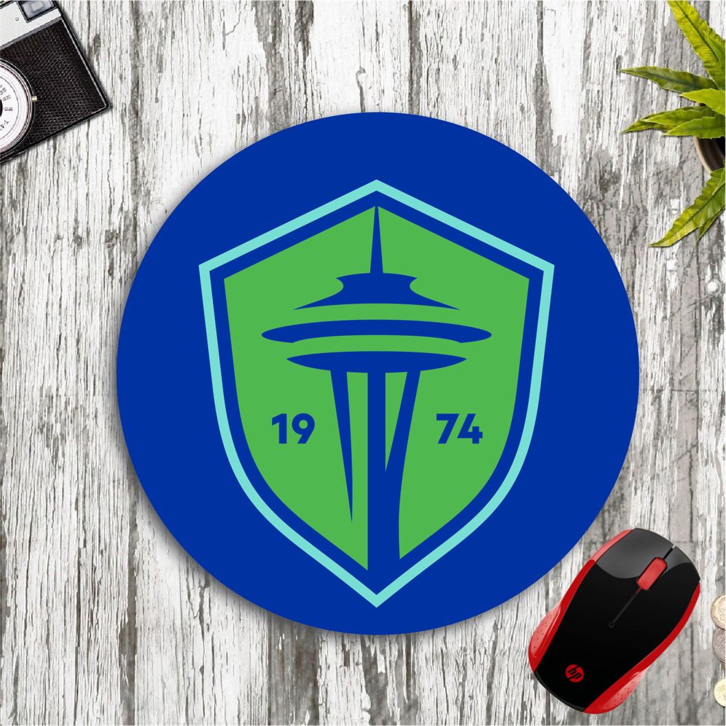 SEATTLE SOUNDERS FC CUSTOM ROUND PC DESK MAT MOUSE PAD HOME SCHOOL GIFT SOCCER