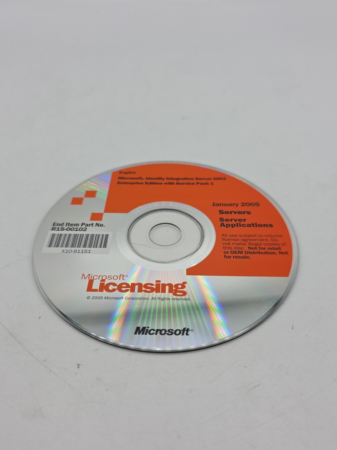 MICROSOFT LICENSING 2005 JANUARY Identity Integration Server 2003 Enterprise sp1