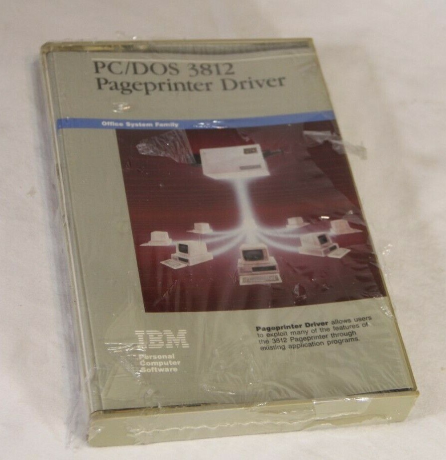 IBM PC/DOS 3812 Pageprinter Driver - Sealed in Original IBM Box