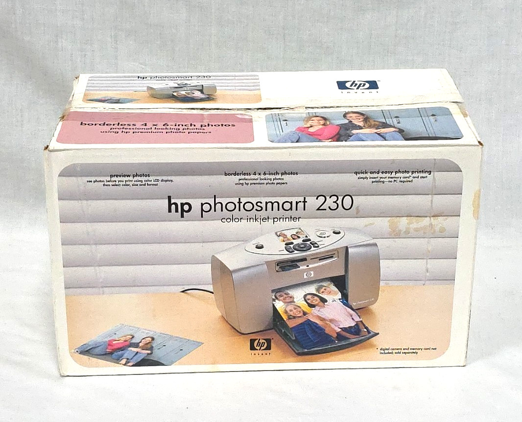 HP Photosmart 230 Color Ink Printer Older Model Factory Sealed NOS