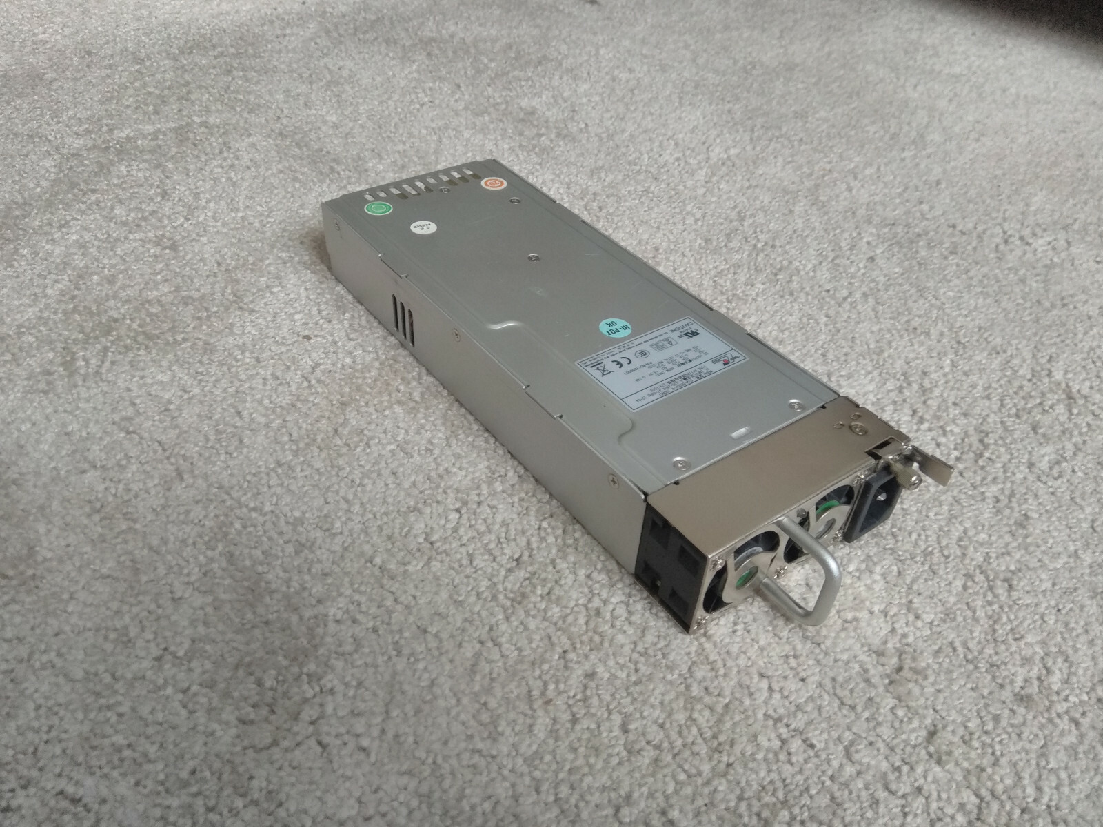 Zippy EMACS 600W Redundant Power Supply R2W-5600P-R, Used, D Shipping