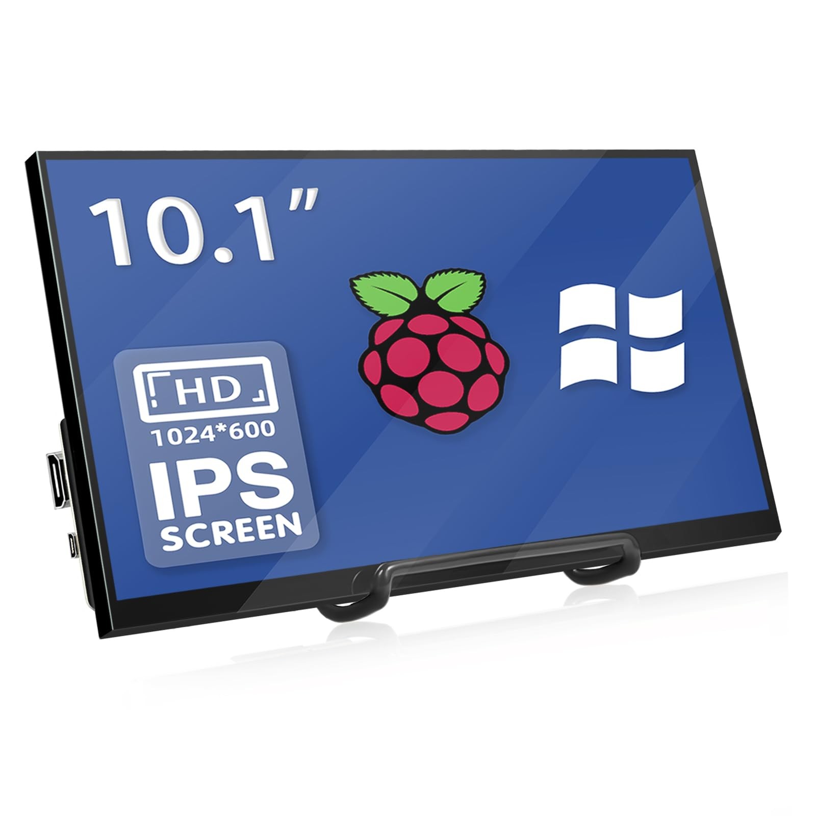 HAMTYSAN 10.1 Inch Raspberry Pi Screen 1024x600 HDMI Monitor IPS Screen Display
