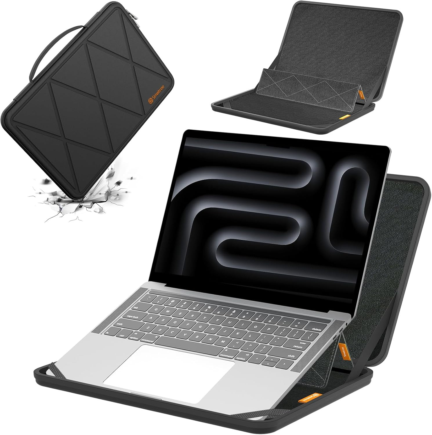 MS50T Hard EVA Protective Sleeve with Stand for Macbook