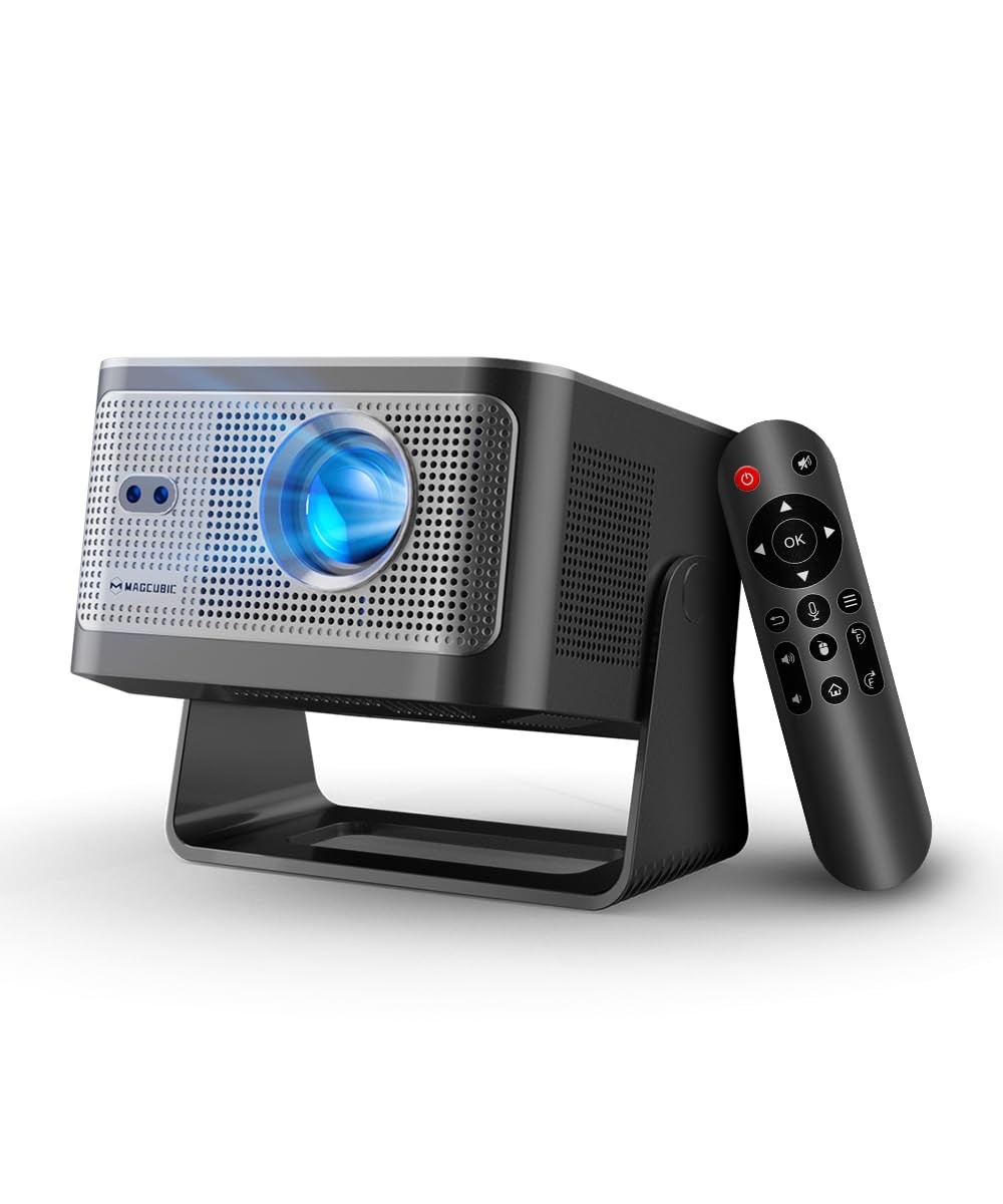 Magcubic Smart Projector with Wifi 6 and Bluetooth 5.4, Native Pure Black