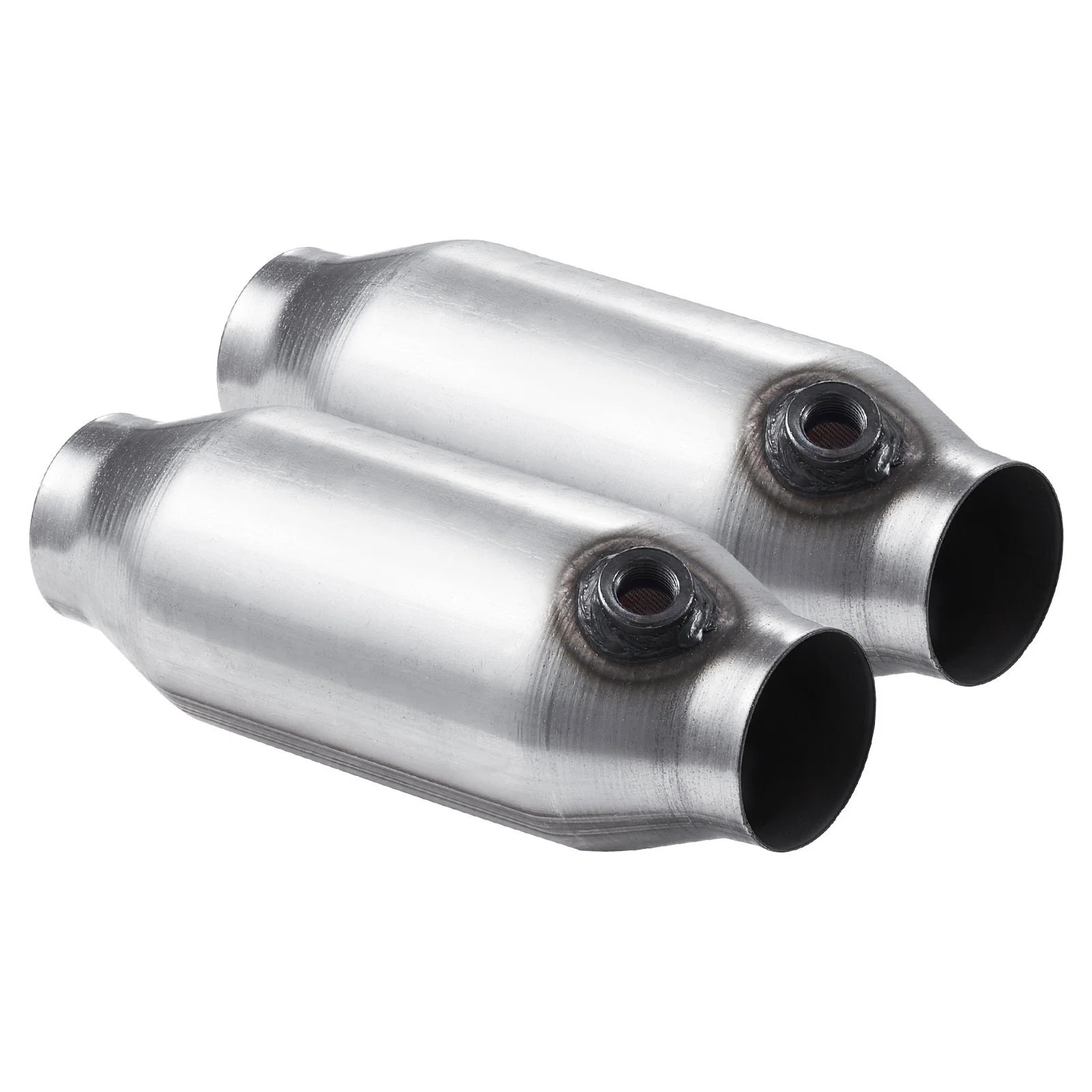  Universal Catalytic Converter, 2.5 Inch Inlet/Outlet, 2 Pack High Flow Car Cata