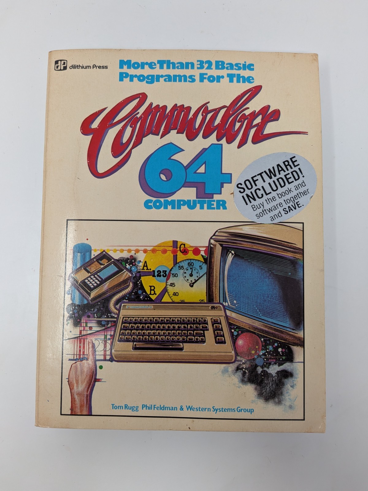 More Than 32 BASIC Programs Commodore 64 dilithium Press 1983 w/ Disk Retro