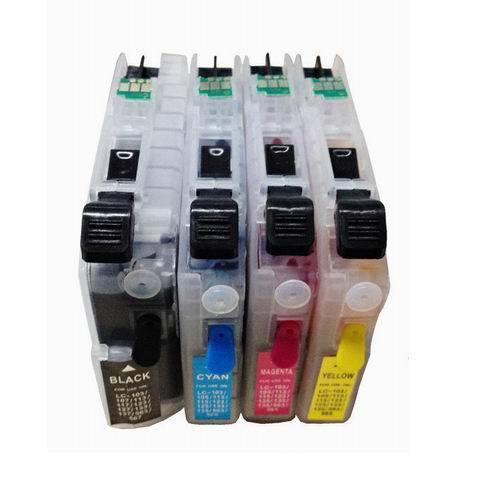 4 Pack Refillable Ink Cartridges for LC203 LC205 MFC-J4620DW MFC-J5520DW