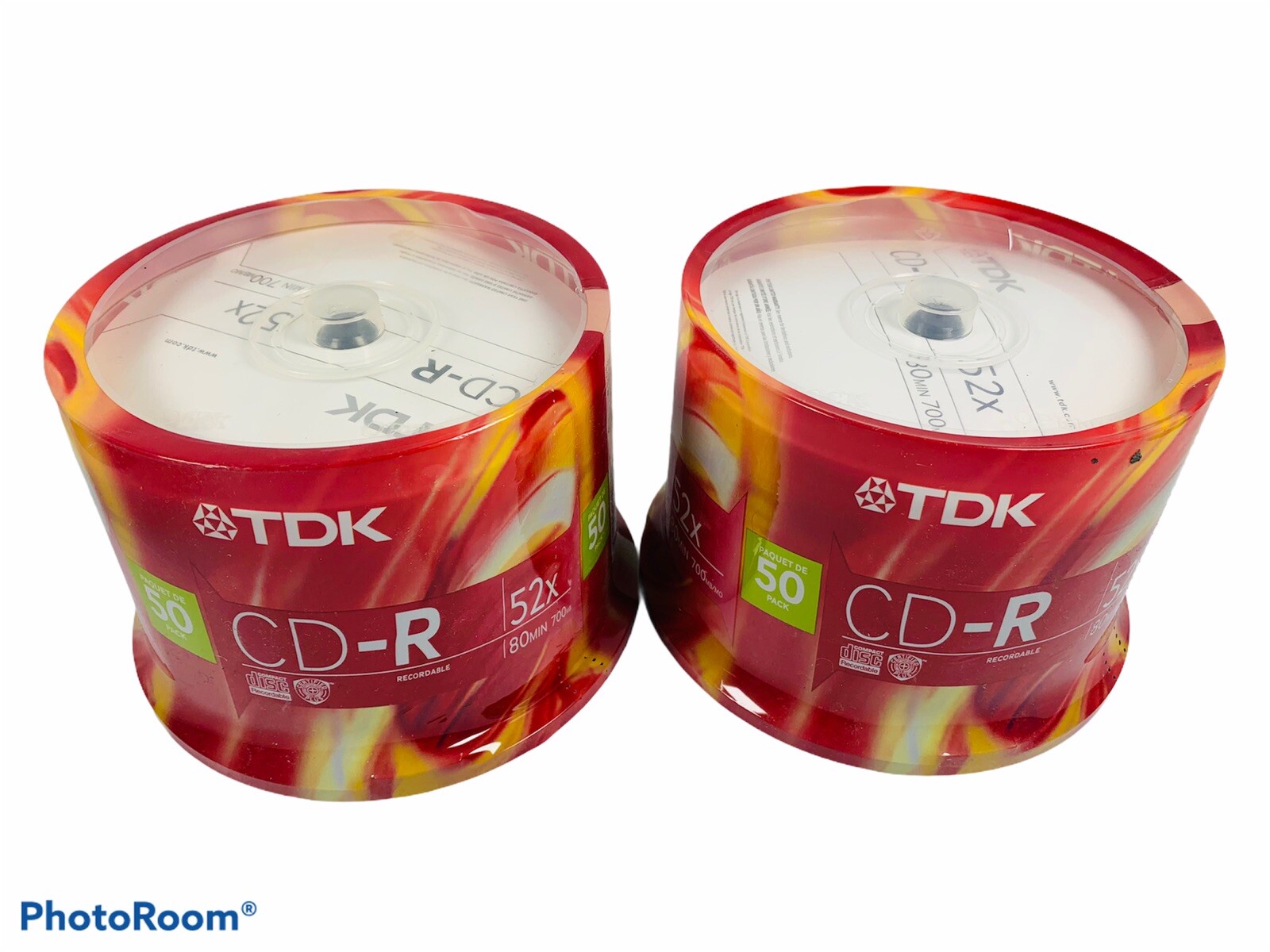 🔥Lot Of 2 • TDK • CD-R Data 80 Minute 700 MB 52x • 50-Pack Spindle X 2 • New