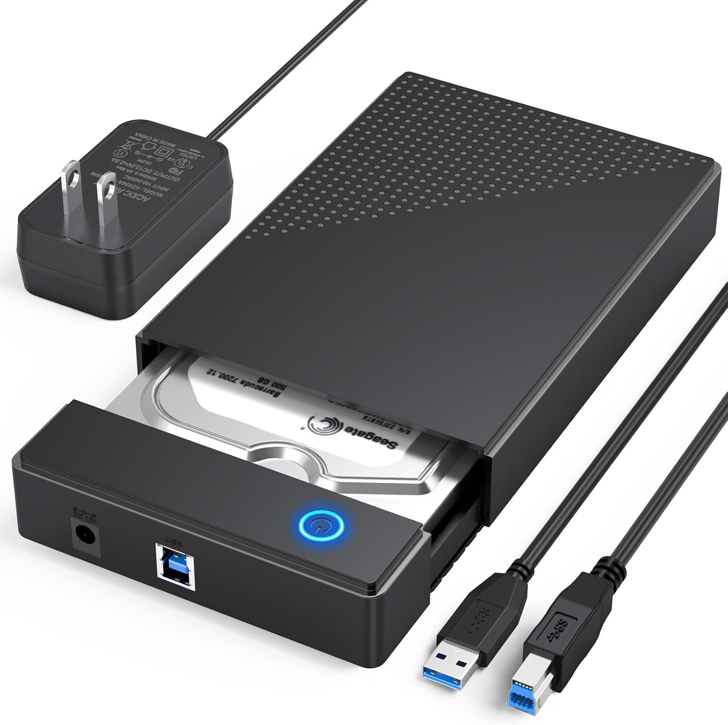 3.5 Hard Drive Enclosure, USB 3.0 Internal/External Hard Drive Case for 3.5/2.5