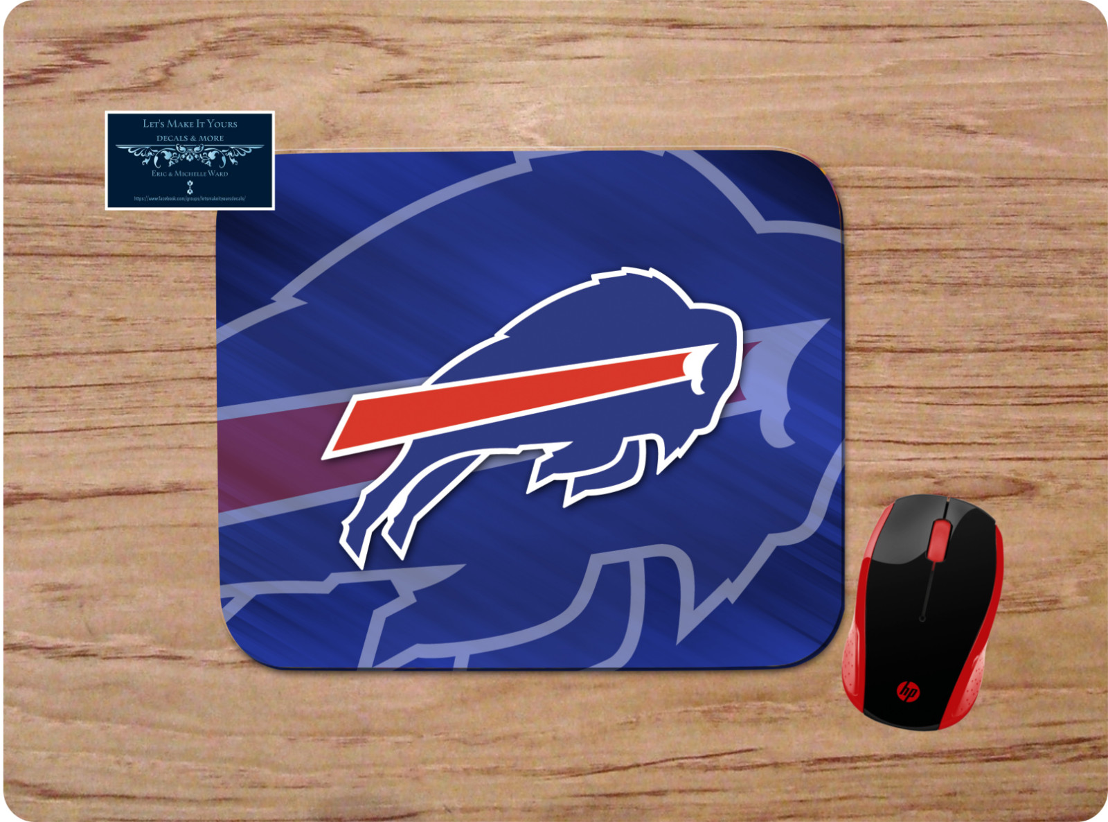 BUFFALO BILLS CUSTOM RUBBER MOUSE PAD DESK MAT HOME SCHOOL OFFICE GIFT design2