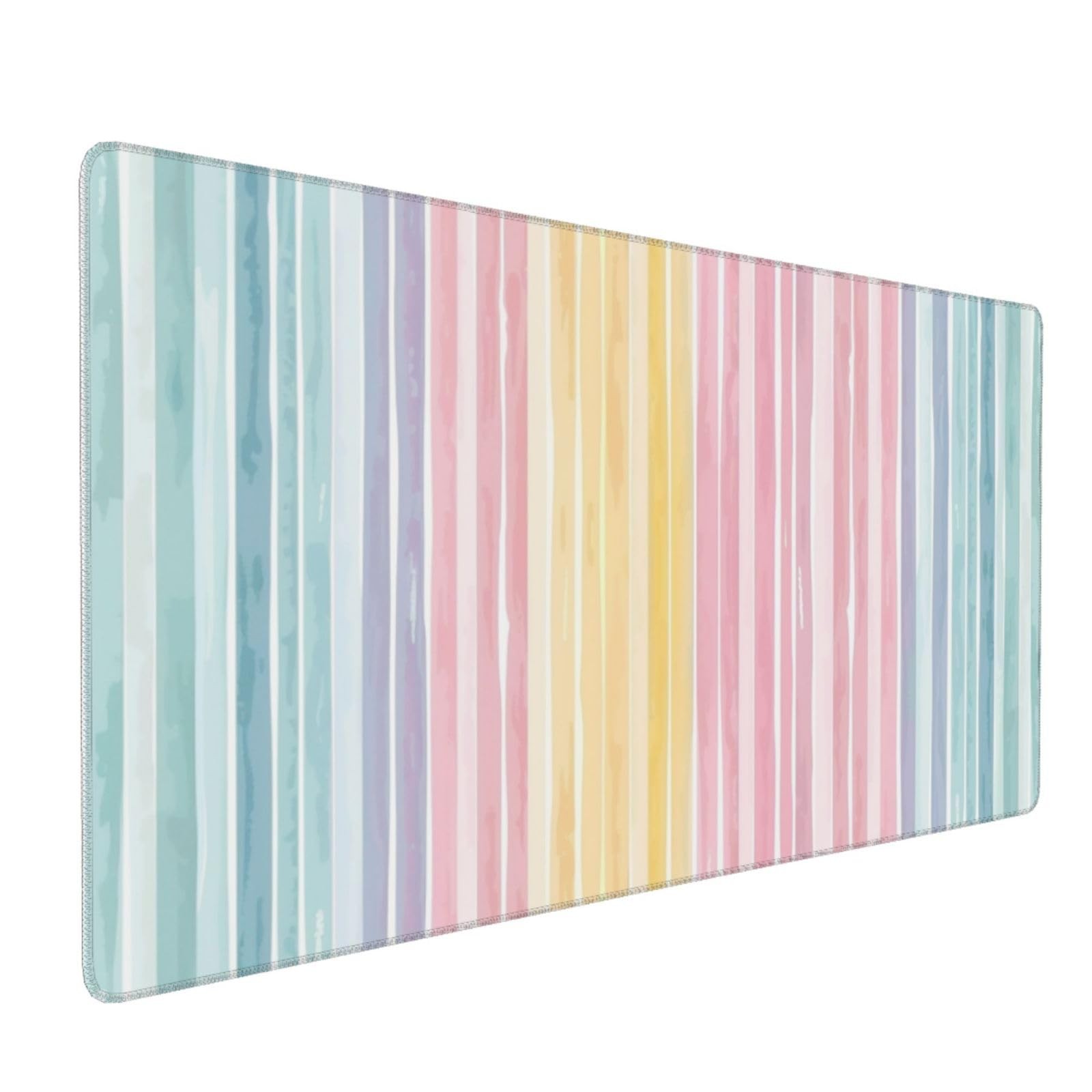 XXL Large Mouse Pad 35.4x15.7 Inch Extended Keyboard Desk Mat Striped Rainbow