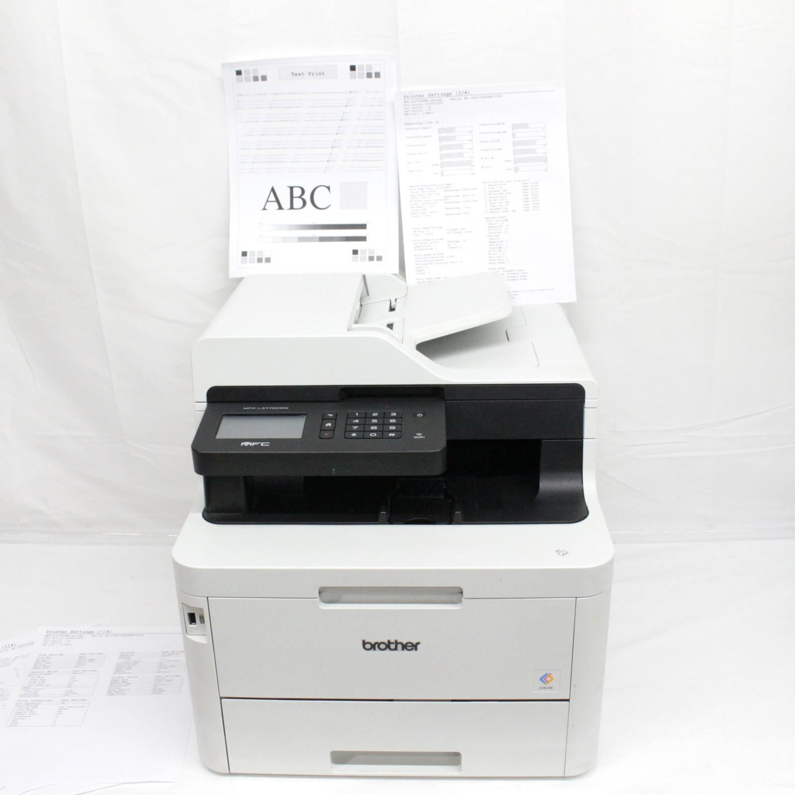Brother MFC-L3770CDW Color Laser All-In-One Printer Total Page Count Only 47363