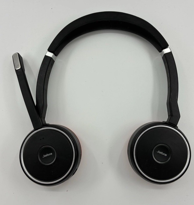 Jabra Evolve 75 Headset HSC040W Wireless Bluetooth Headphones Tested & Working