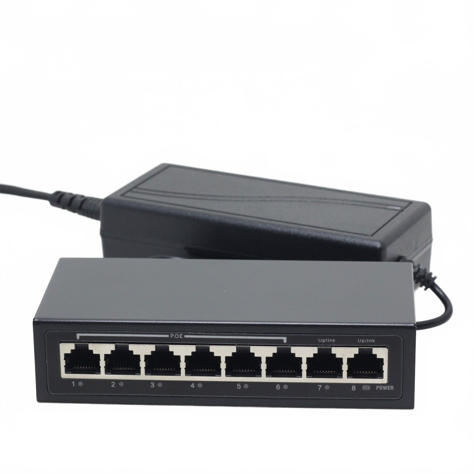 DSLRKIT 250m 8 Ports 6 PoE Switch Injector Passive Power Over Ethernet 52V 1.85A