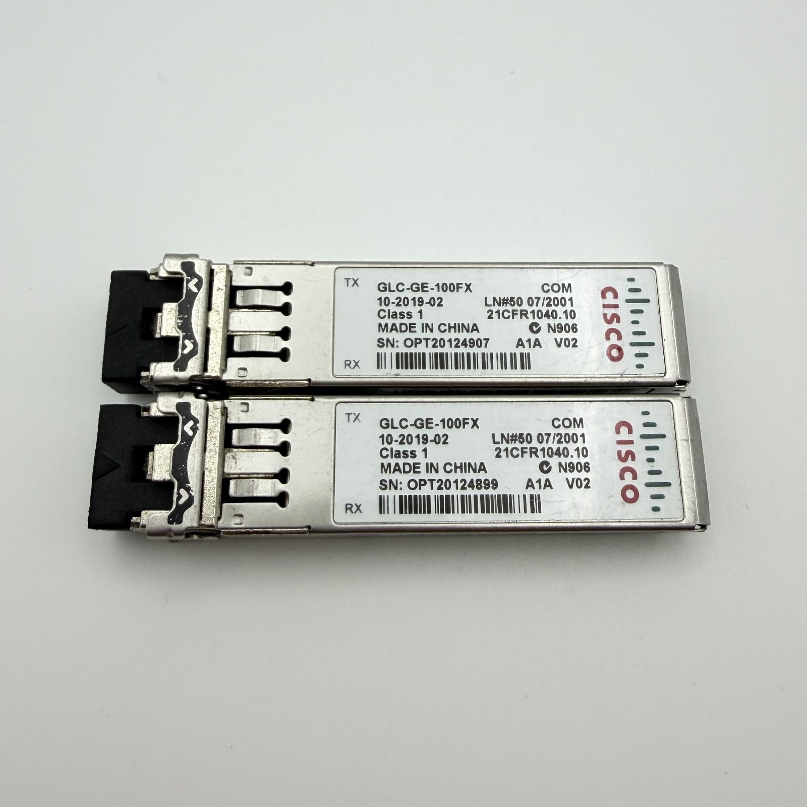 Cisco GLC‑GE‑100FX SFP 100BASE‑FX Multi‑Mode Fiber SC Transceiver