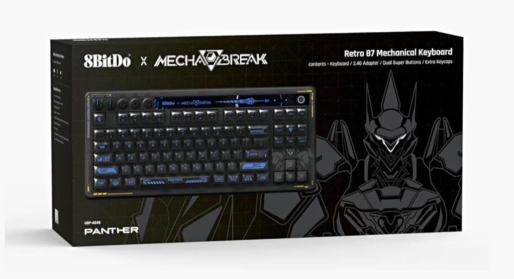 8BitDo Retro 87 Mechanical Keyboard Mecha Break Panther Wireless RGB Gaming NEW