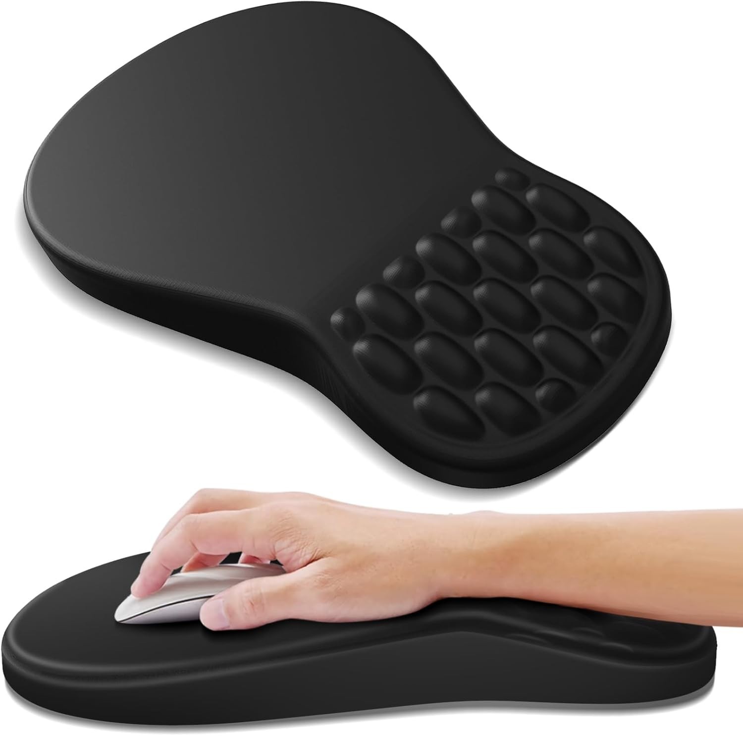 YIWEI Ergonomic Mouse Pad with Wrist Rest Support, Mousepad with Comfortable Mem
