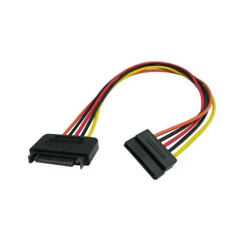 12" 15-Pin Computer SATA Male to Female Power Extension Adapter Cable