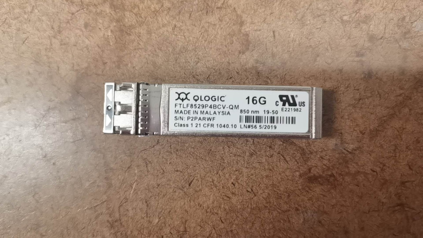 QLOGIC FTLF8529P4BCV-QL 850NM 16GB TRANSCEIVER MODULE