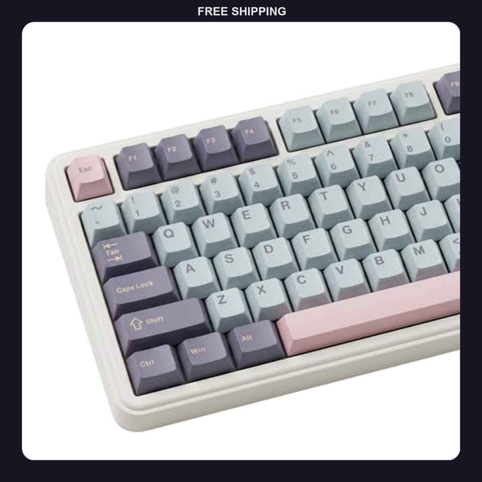 126-Key PBT Double-Shot Macaron Keycap Set Cherry Profile MX Switches