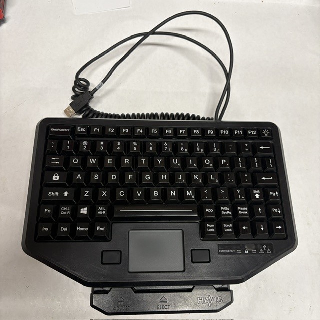iKey IK-TR-911-RED Rugged Keyboard SN.......369, Plus Havis Mount Base C-KBM-201