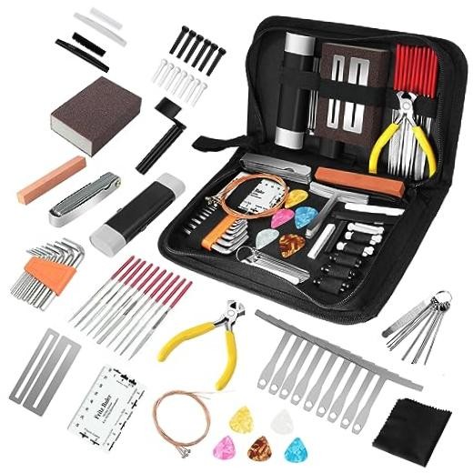 79Pcs Guitar Maintenance Kit - Complete Setup & Repair Tools for 79 Pcs