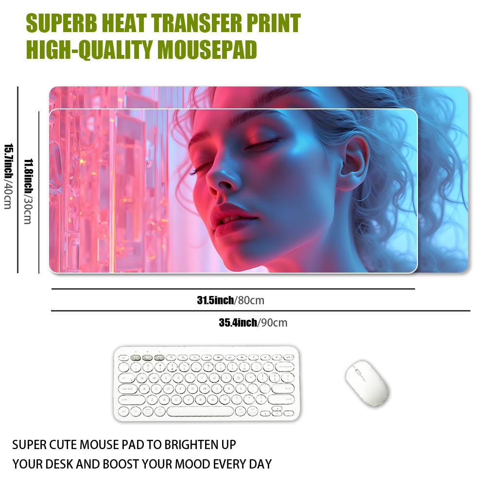 1pc 2D Mouse Pad, Suitable for Halloween And Christmas Party Atmosphere, Neon