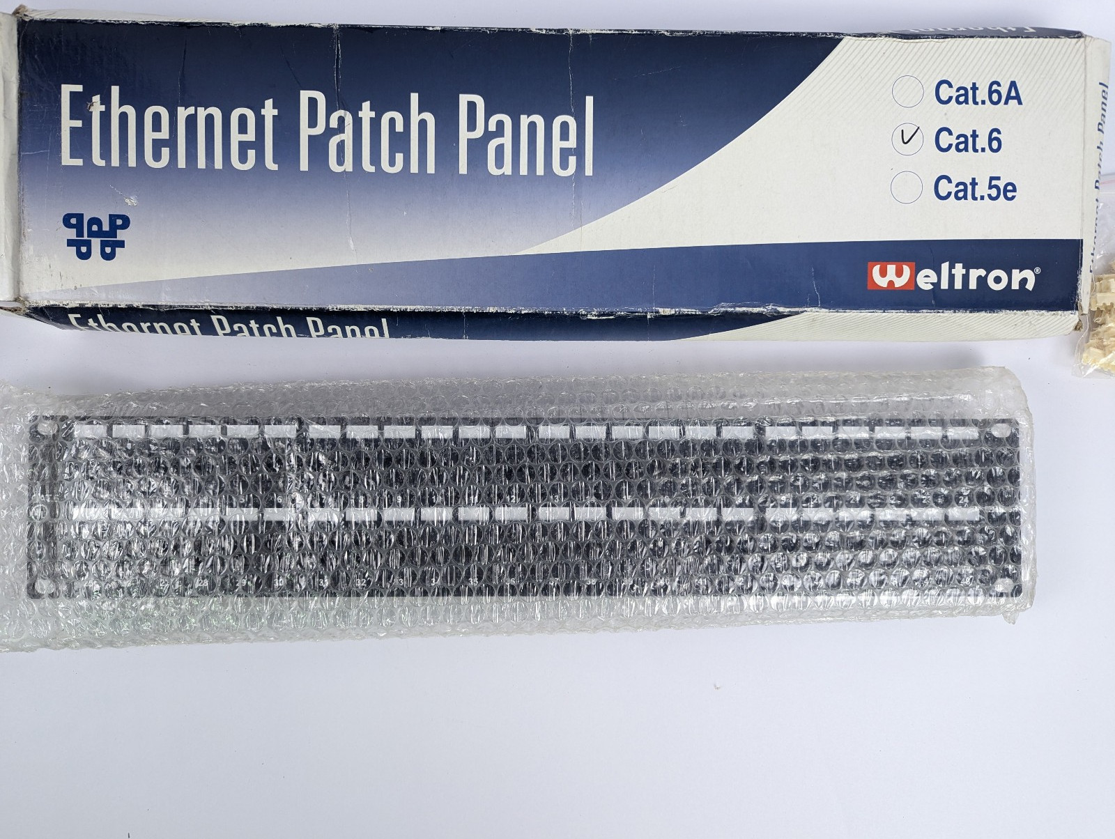Weltron 48 Port Patch Panel Cat6 2U Rack & Wall Mount Ethernet UTP Patch Panel