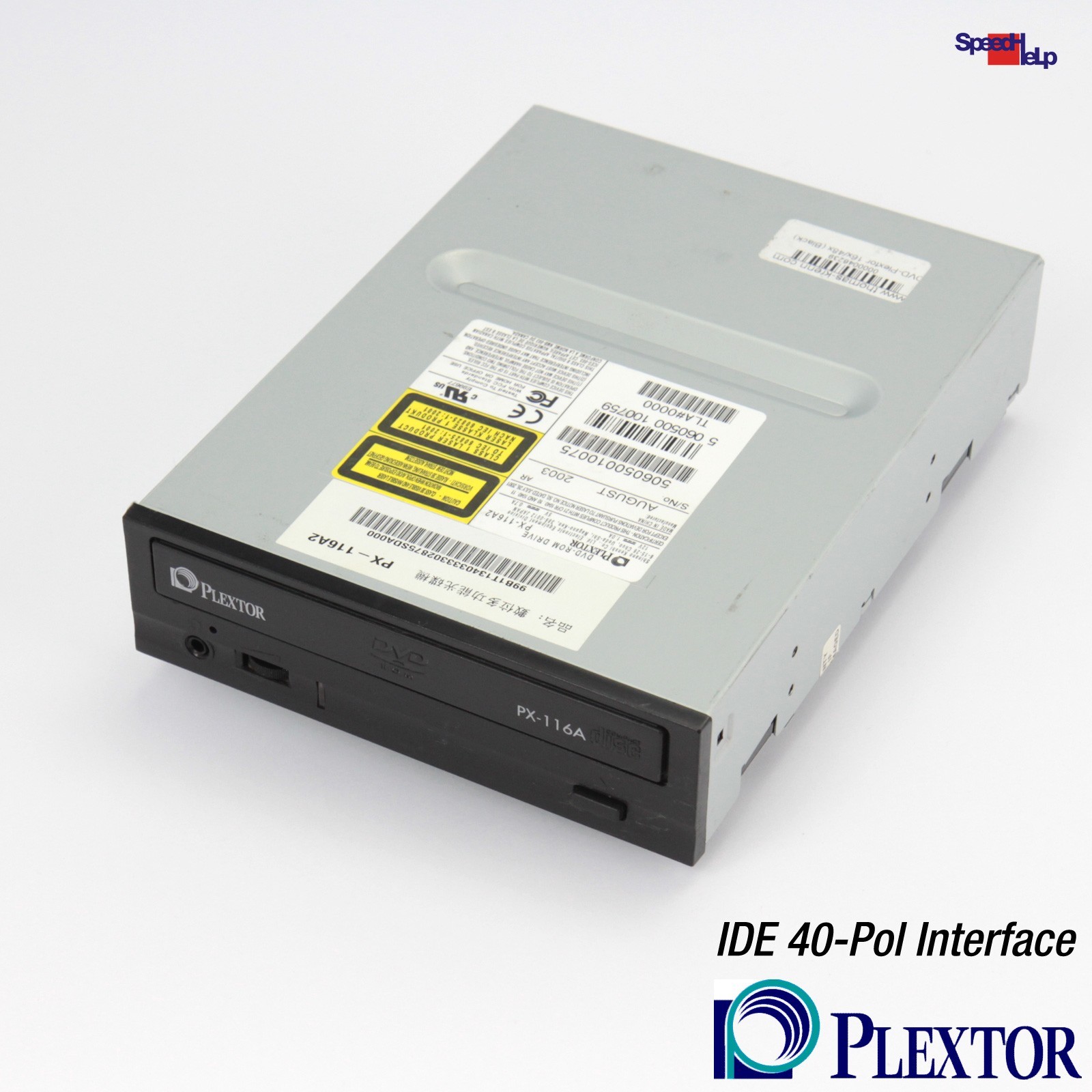 Plextor PX-116A2 DVD-ROM CD-ROM Reader Drive IDE 40-Pin Optical ATA