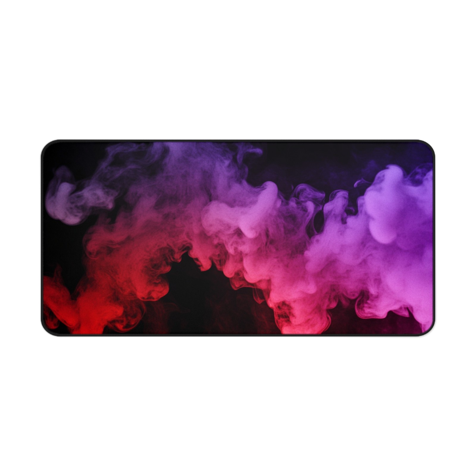 Red to Purple Smoke Gradient Desk Mat | Colorful Vapor Sports Card Break Mat