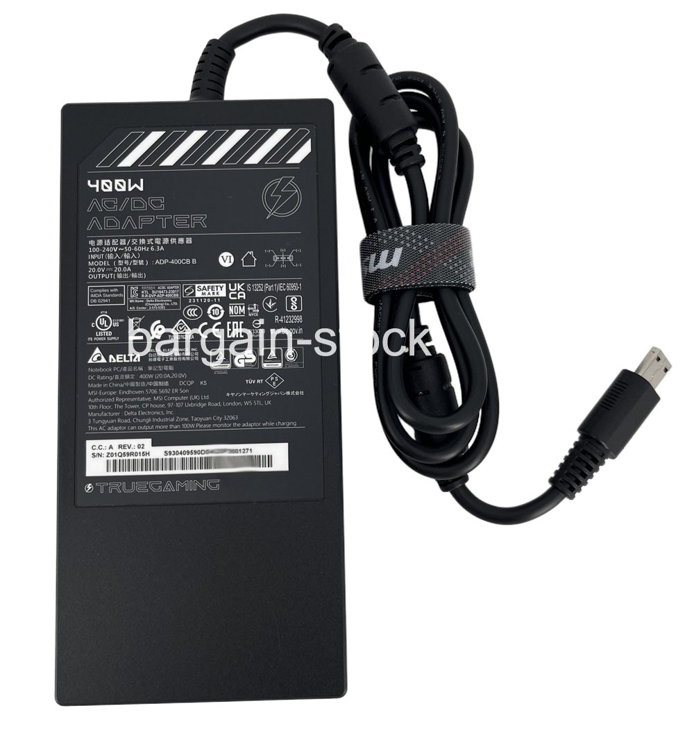 Original 400W AC Power Adapter For MSI Vector A18 HX A9WIG-076US Laptop Charger