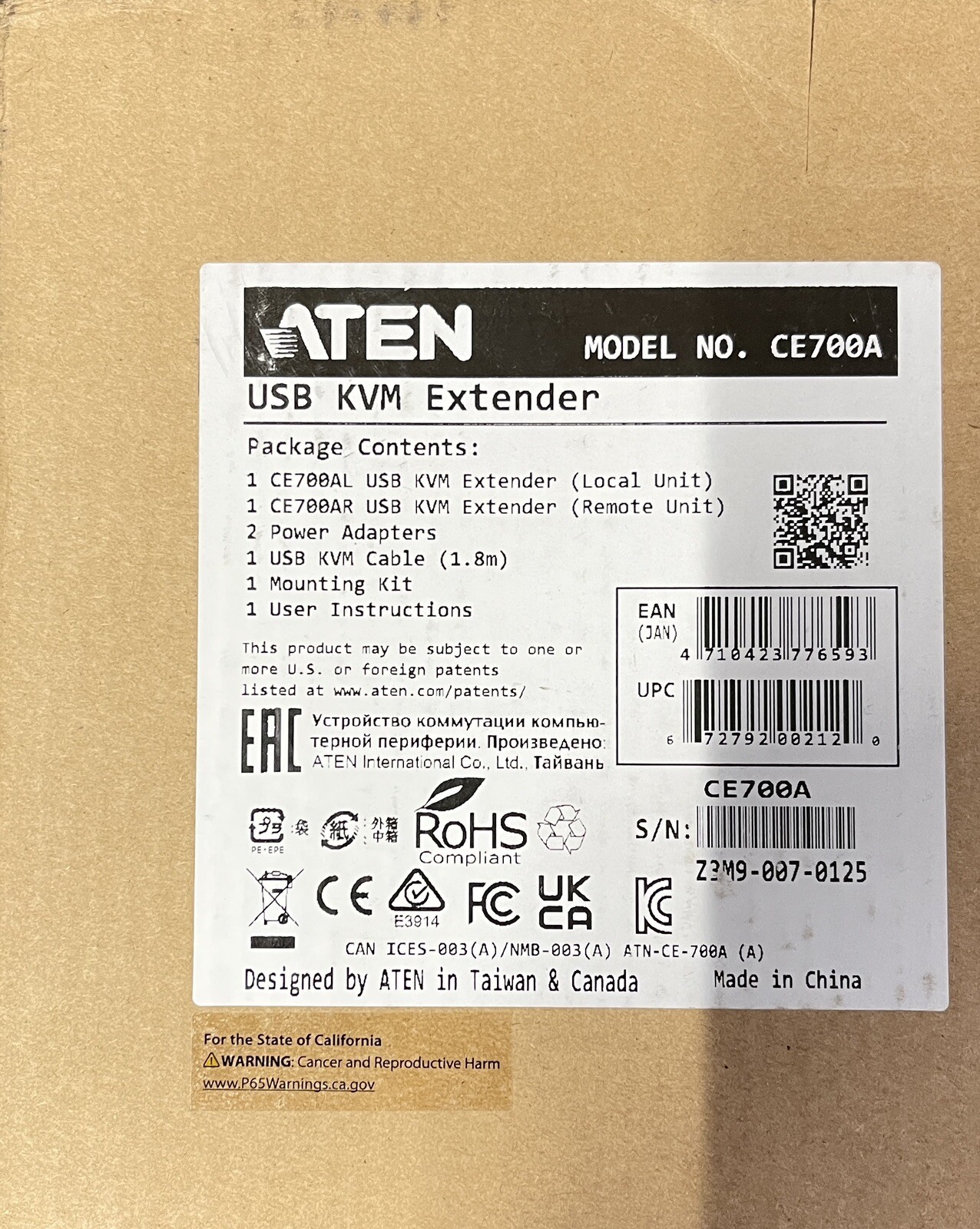 Aten CE700A USB KVM Extender