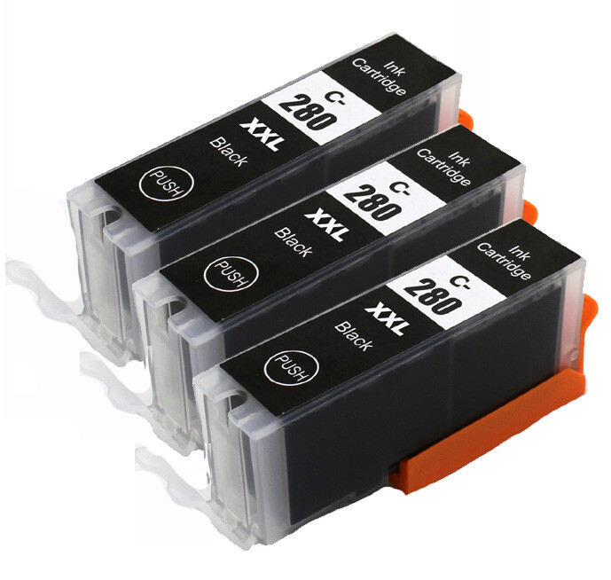 3PK BLACK PGI-280 XXL Ink Cartridges replacement for Canon TR8520 TR8620 TS702