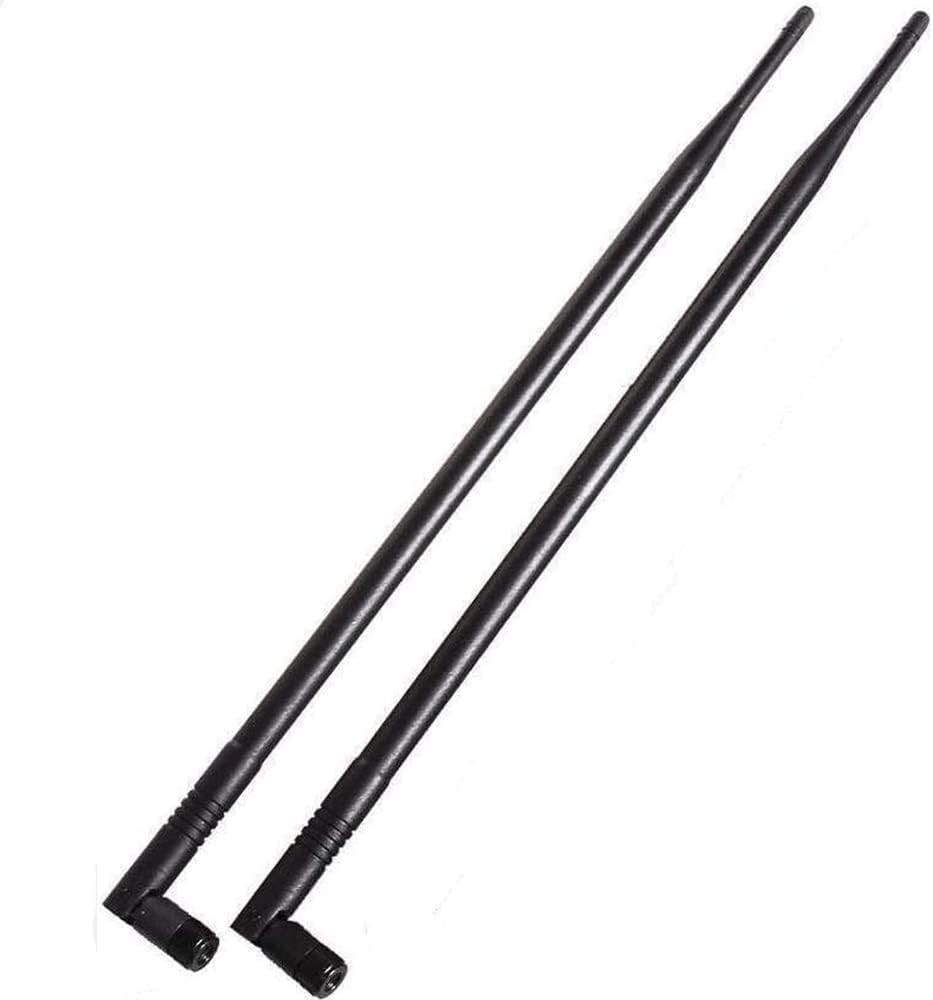 1.3ft 2x 10dBi WiFi Bluetooth Antenna 2.4GHz/5GHz/5.8GHz Tri-Band Omni Direction