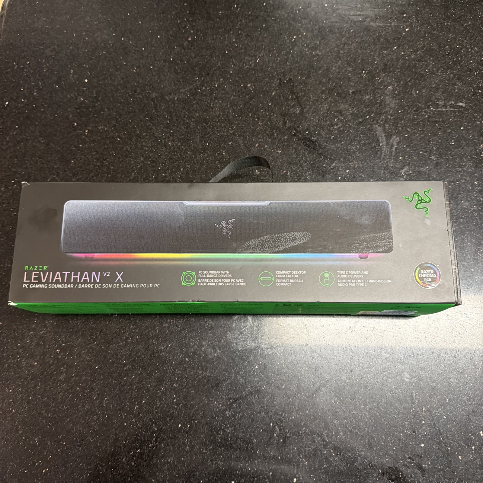 Razer Leviathan V2 X Soundbar - High quality Sound RGB Sound Bar For PC - Black