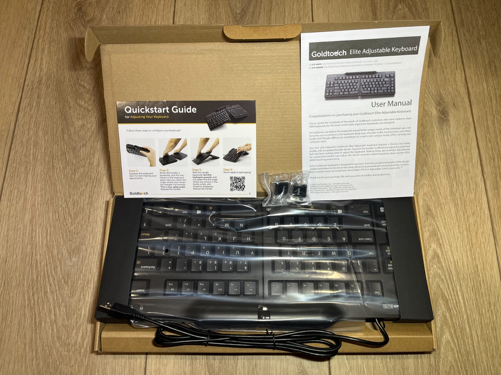 Goldtouch Elite Adjustable Ergonomic Keyboard GTE-08899 PC MAC - - New in Box