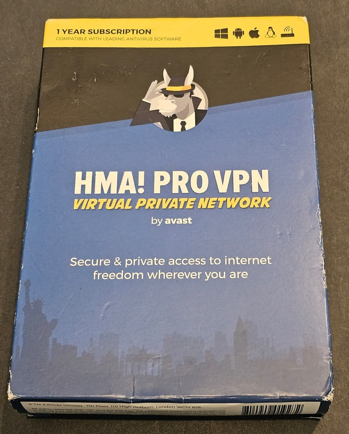 HMA Pro VPN 1 Year Subscription By Avast 5 Simultaneous Devices Connection