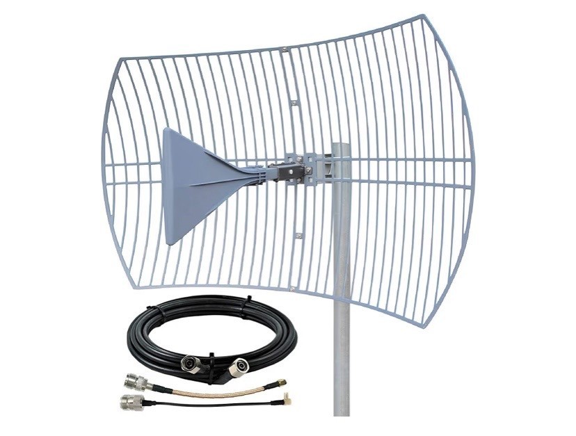 Waveform Griddy: Grid Parabolic Antenna Kit for 4G LTE, 5G NR, and WiFi | 40 km