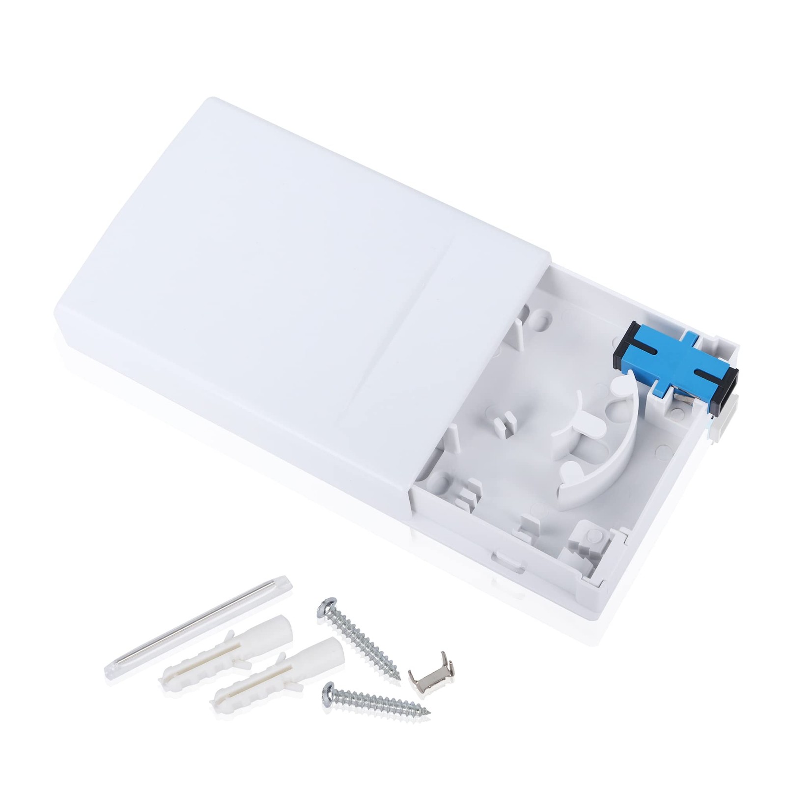 2 Ports Fiber Optic Terminal Junction Panel Desktop Box For FTTH SC/UPC