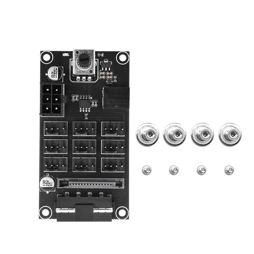 Computer Chassis PWM Violent Fan Speed Controller 9CH High-Power Hub Controller