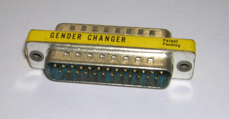 DB25 25-Pin Male/Male Parallel/Serial Gender Changer Adapter DB25M/M