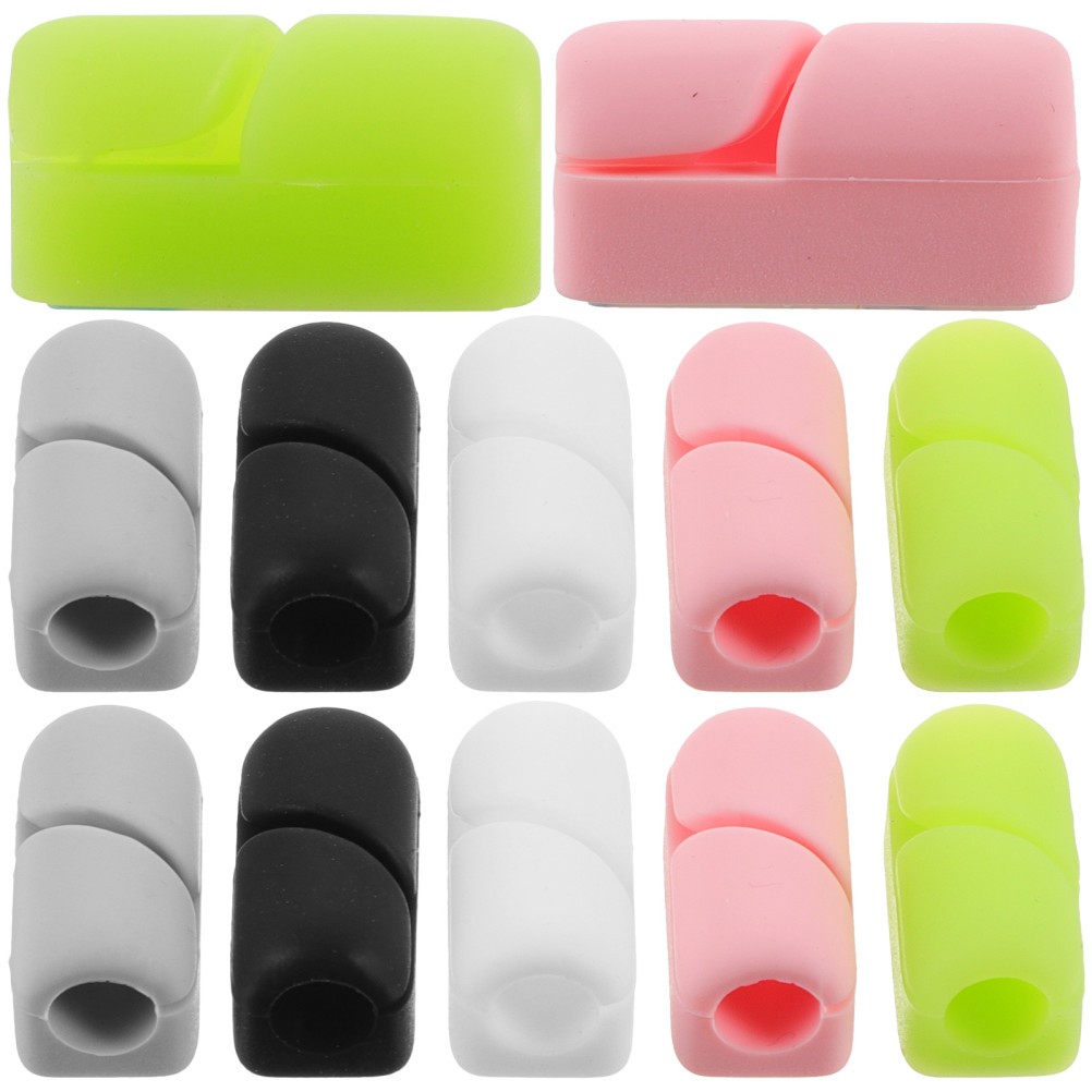 12Pcs Reusable Silicone Cable Clips Cable Holder for Wire Organization
