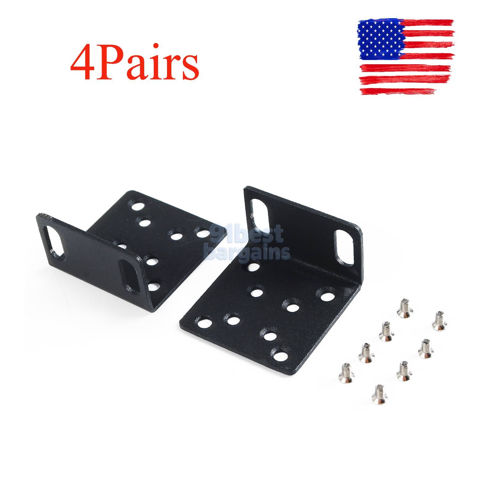 4 Pairs For NETGEAR ProSAFE GS748T GS724T GSM7248 Rack Mount Kit, Rack Ears