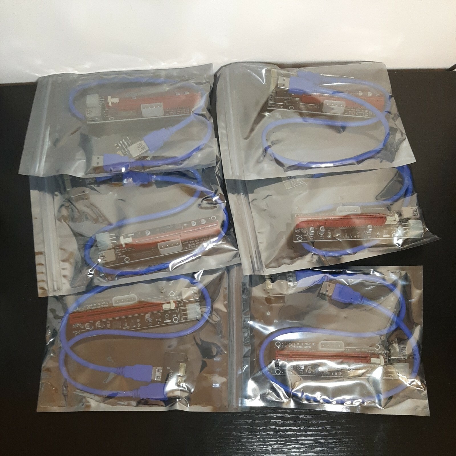 6 PACK PCI-E 1x to PCI-E 16x PCI Express 164 PIN VER.SU-103E High Power OPEN BOX