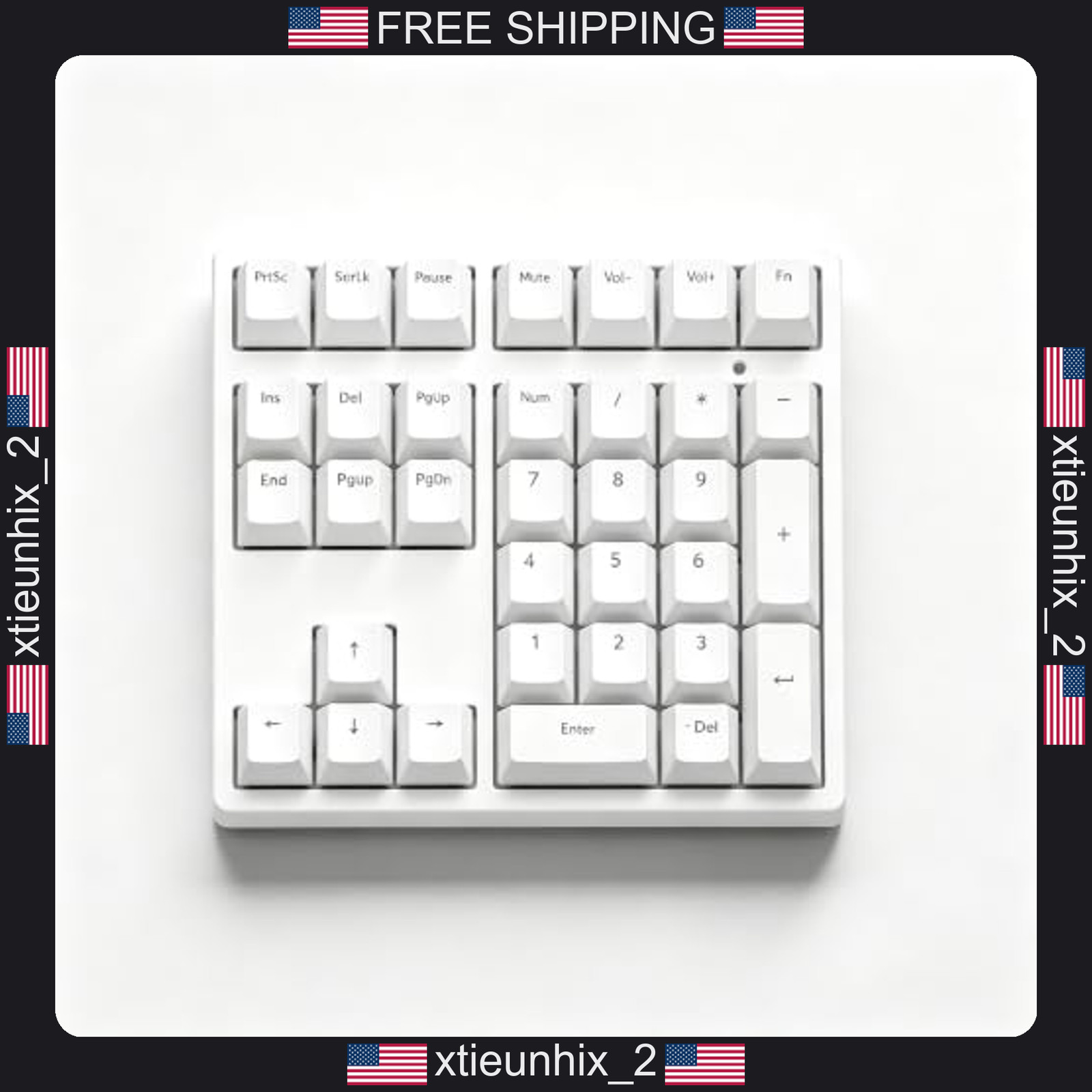 Mechanical Numeric Keypad 34-Key USB Wired with RGB Backlight for Laptop PC