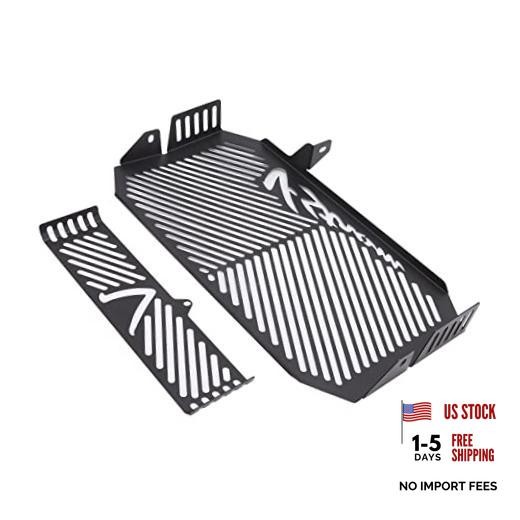 Motorcycle Radiator Guard, Impact- Motorcycle Grill Protector, Durable Black