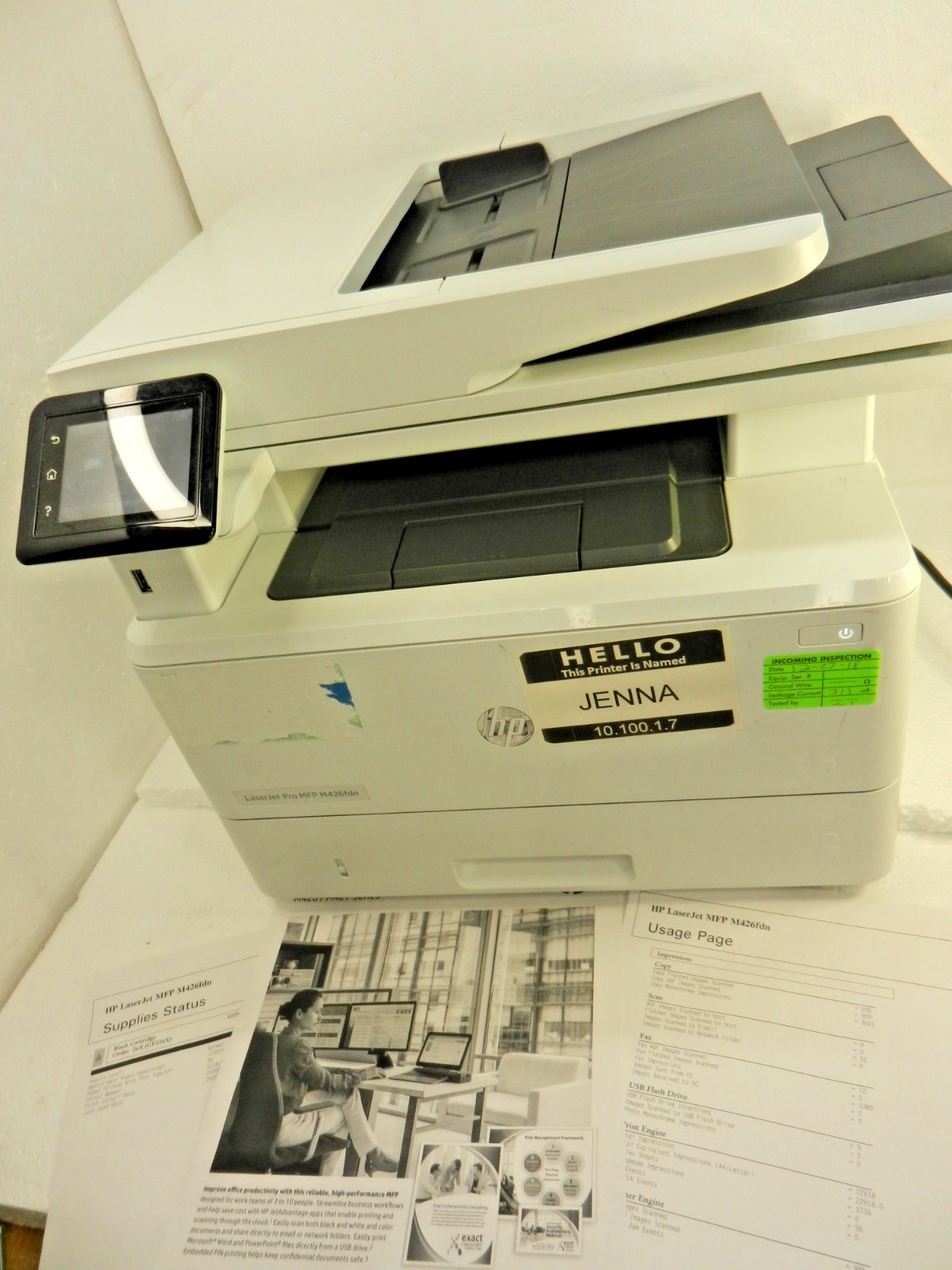 HP LaserJet Pro MFP M426fdn Duplex Laser Printer - SEE TEST PAGES