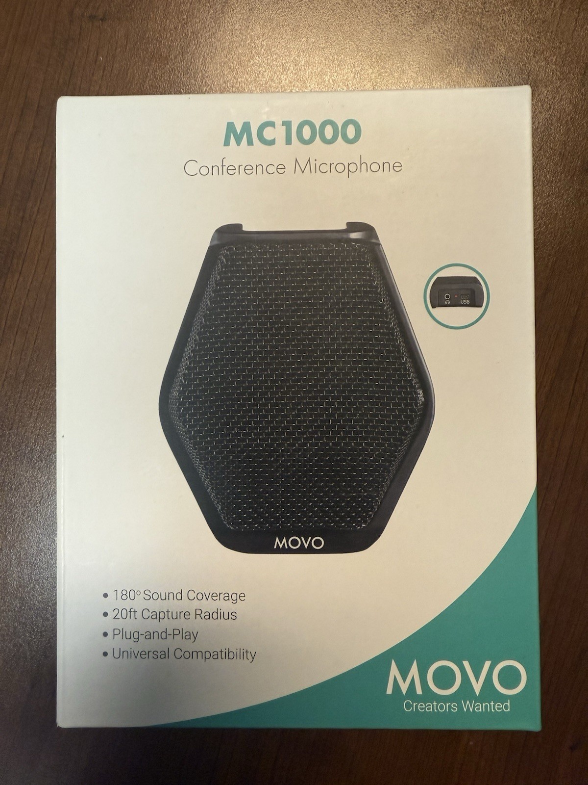 Movo MC1000 USB Desktop Conference Computer Microphone Brand New
