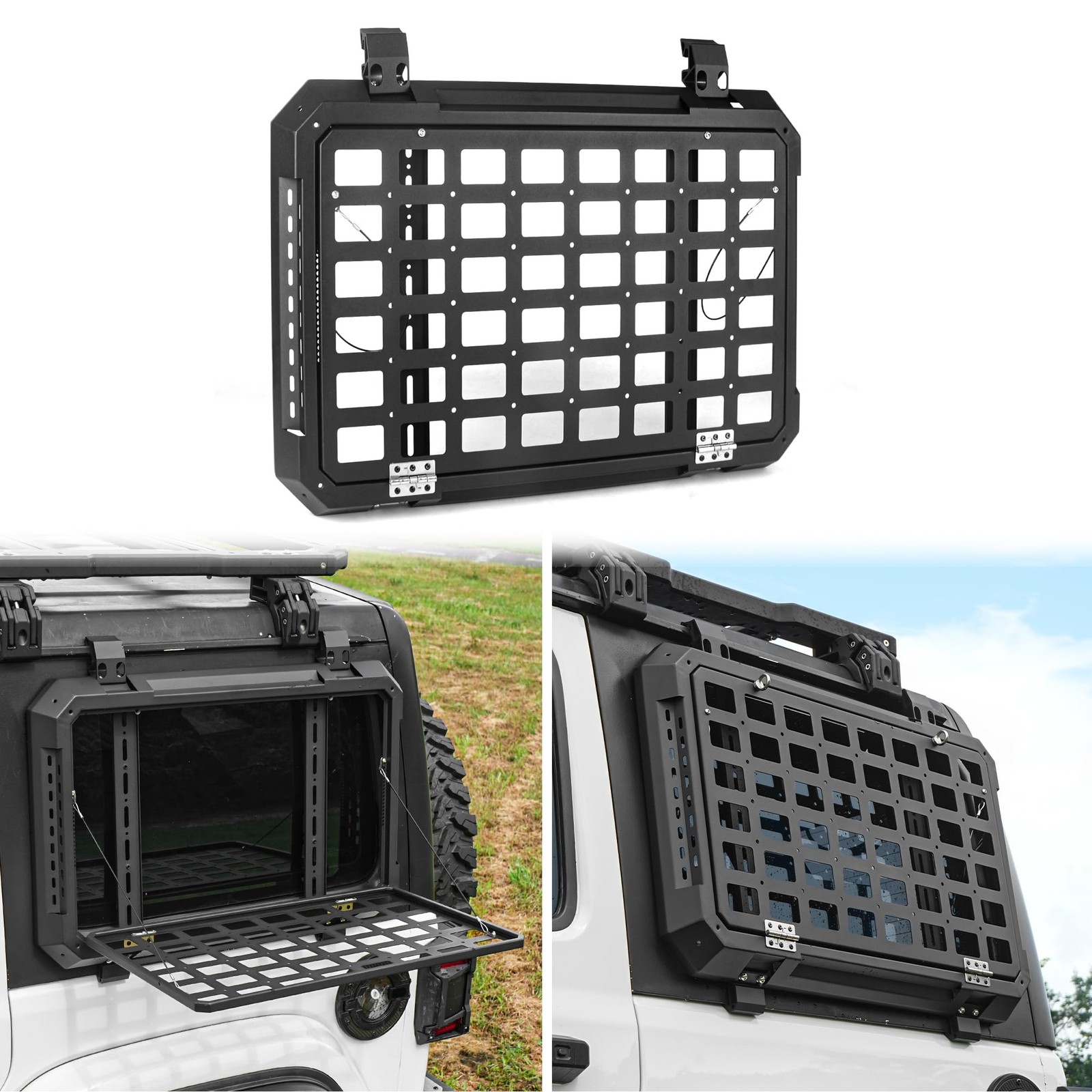 Z8 Rear Window Molle Storage Panel with Fold-Down Table, Tactical Organizer C...