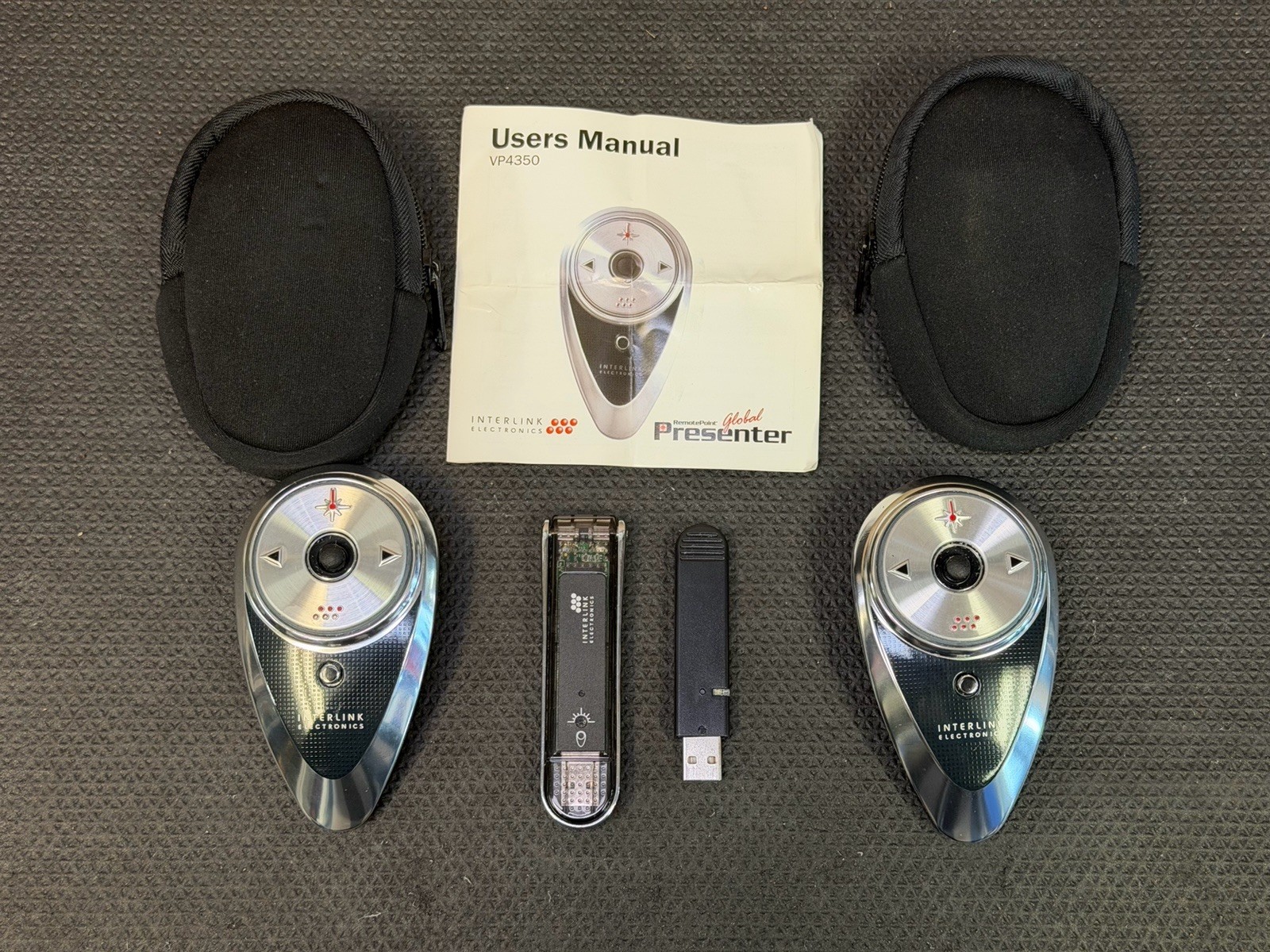 2x Interlink Electronics RemotePoint Global Presenters w/ Receiver VP4350 VP4300